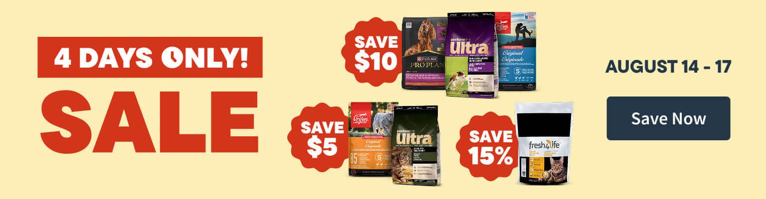 4 Days Only Sale! August 14-17. Save Now